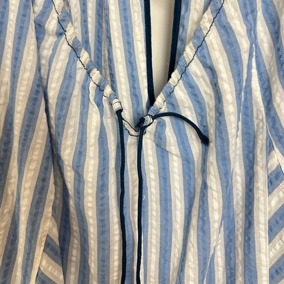 FREE PEOPLE Bop Around Stripe Romper in Oxford Combo Size Large - Picture 8 of 15